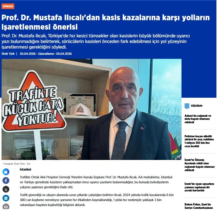 Read more about the article Kasis kazalarına karşı yolların işaretlenmesi önerisi